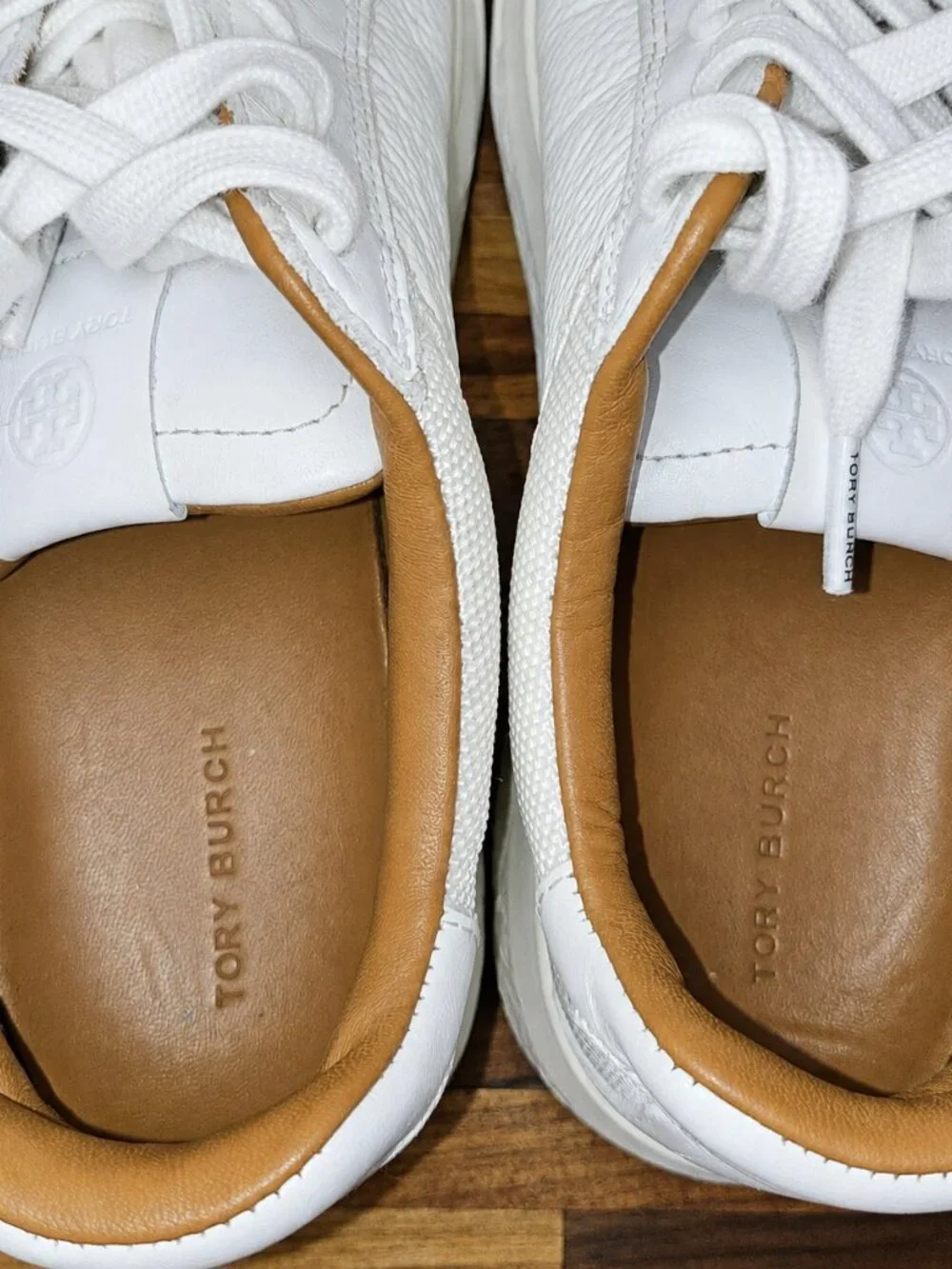 Tory Burch Women's all White Ladybug Sneakers 7.5